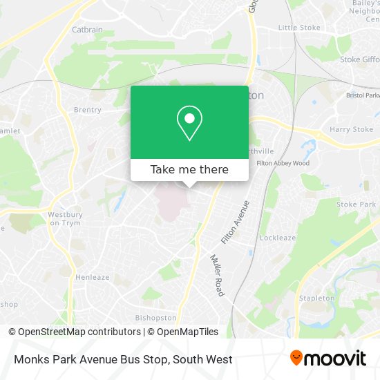 Monks Park Avenue Bus Stop map