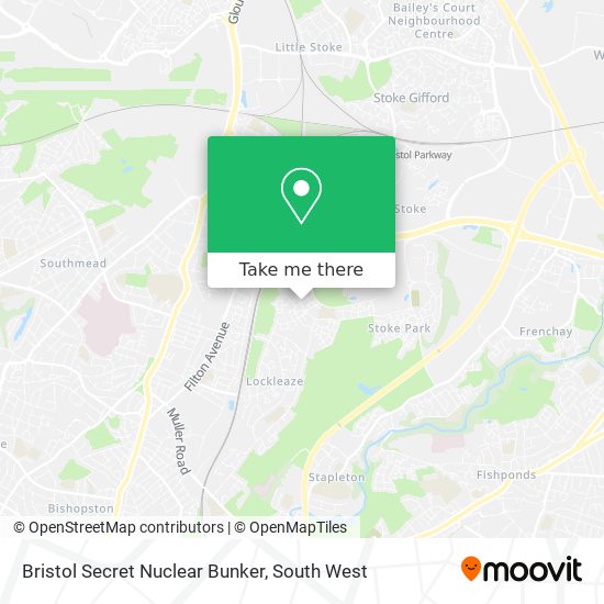 Bristol Secret Nuclear Bunker map