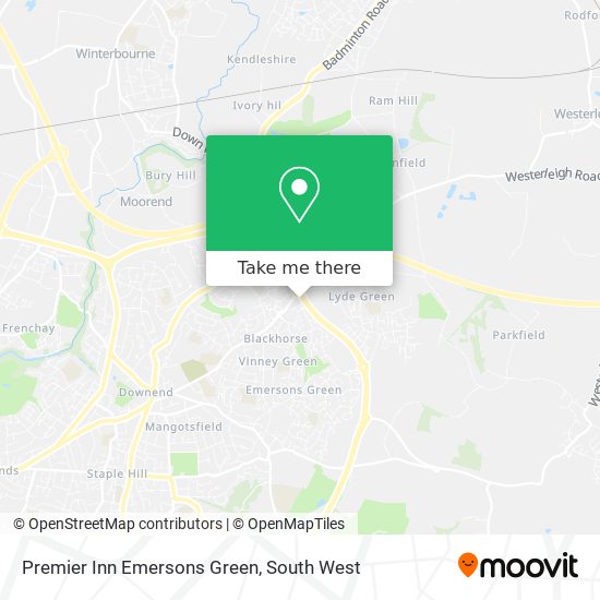 Premier Inn Emersons Green map