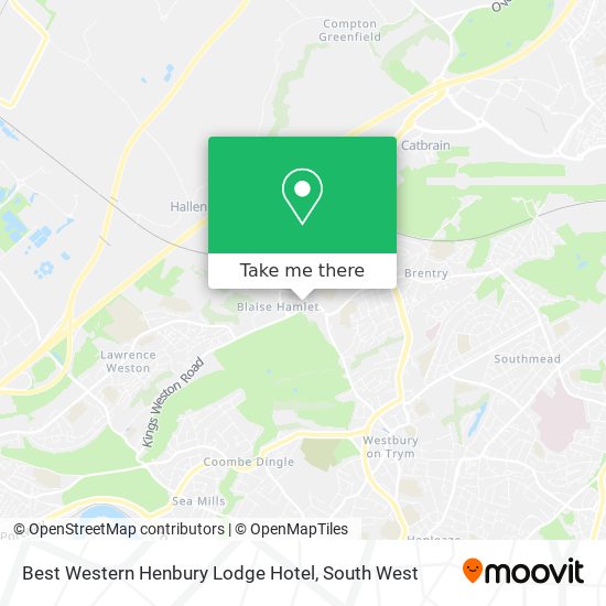 Best Western Henbury Lodge Hotel map