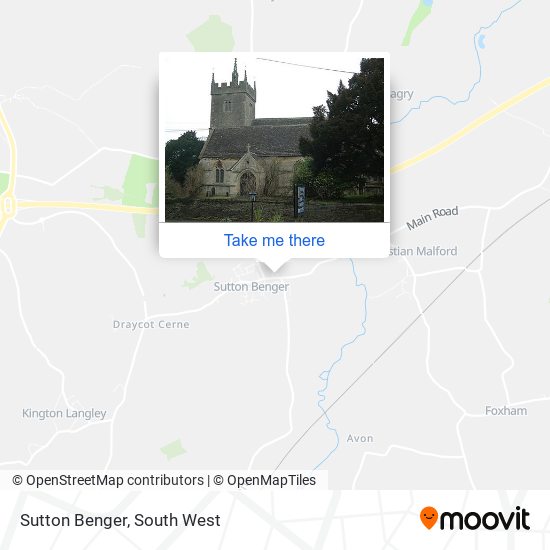 Sutton Benger map