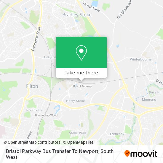 Bristol Parkway Bus Transfer To Newport map