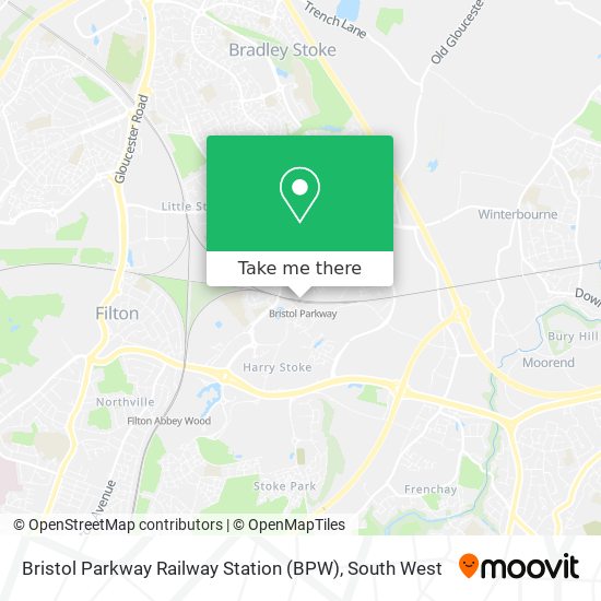 Bristol Parkway Railway Station (BPW) map