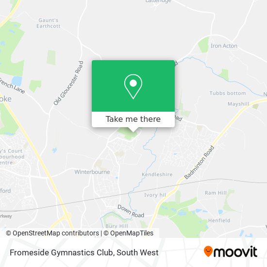 Fromeside Gymnastics Club map