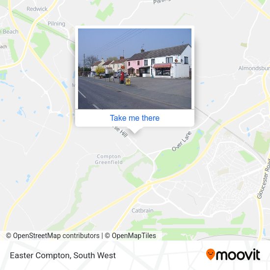 How to get to Easter Compton in South Gloucestershire by bus?