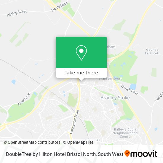DoubleTree by Hilton Hotel Bristol North map