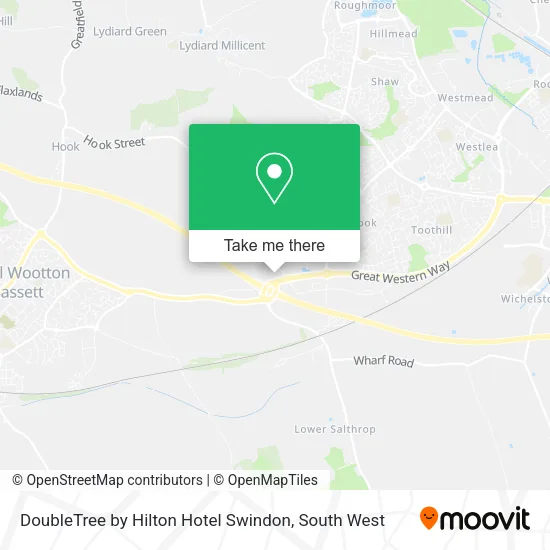 DoubleTree by Hilton Hotel Swindon map