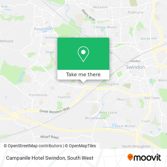 Campanile Hotel Swindon map