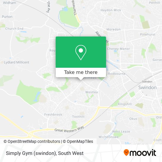 Simply Gym (swindon) map