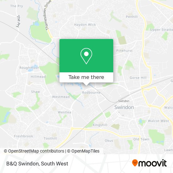 B&Q Swindon map