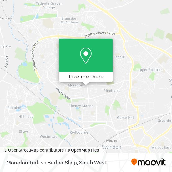 Moredon Turkish Barber Shop map