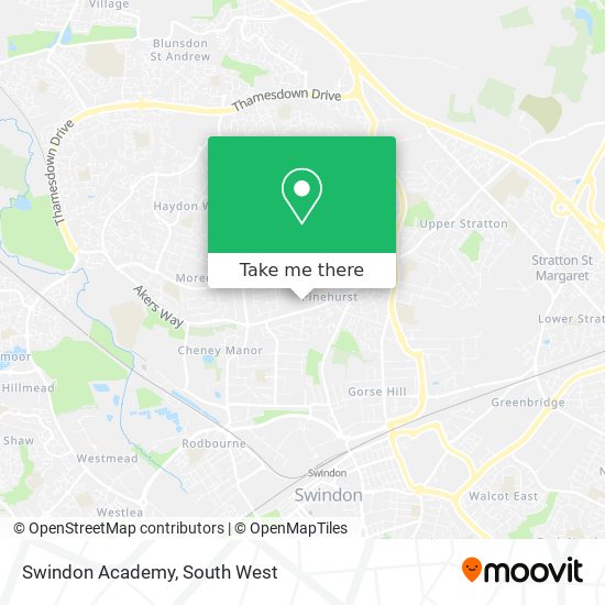 Swindon Academy map