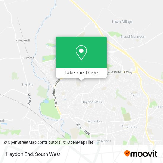 Haydon End map