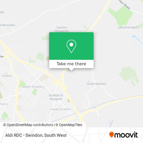 Aldi RDC - Swindon map