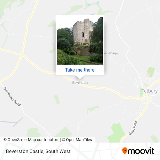 Beverston Castle map