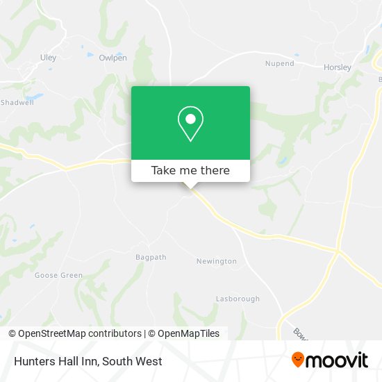 Hunters Hall Inn map