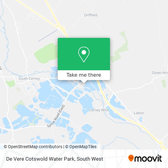 De Vere Cotswold Water Park map