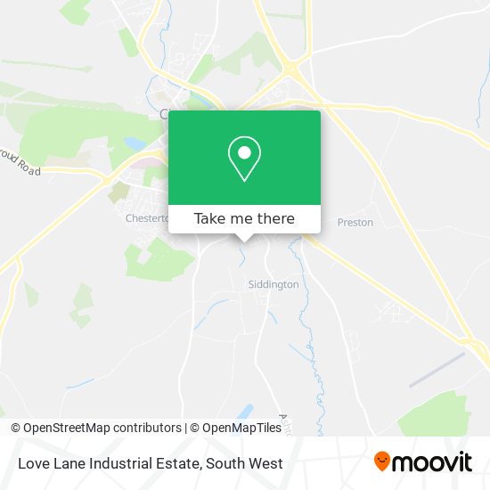 Love Lane Industrial Estate map