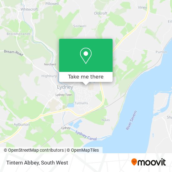 Tintern Abbey map