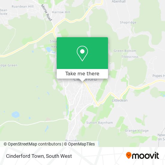 Cinderford Town map