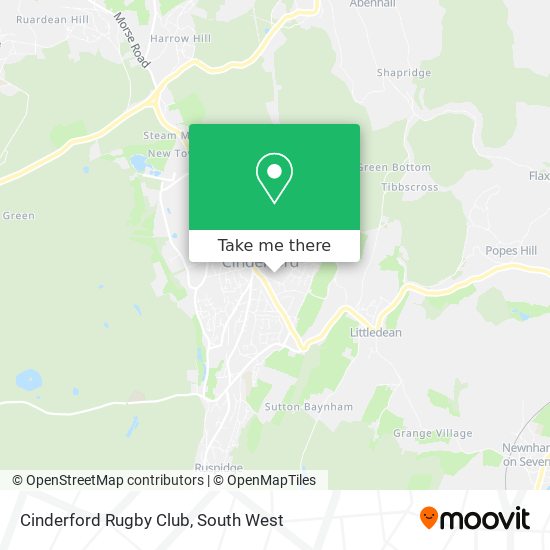 Cinderford Rugby Club map