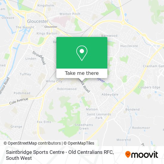 Saintbridge Sports Centre - Old Centralians RFC map