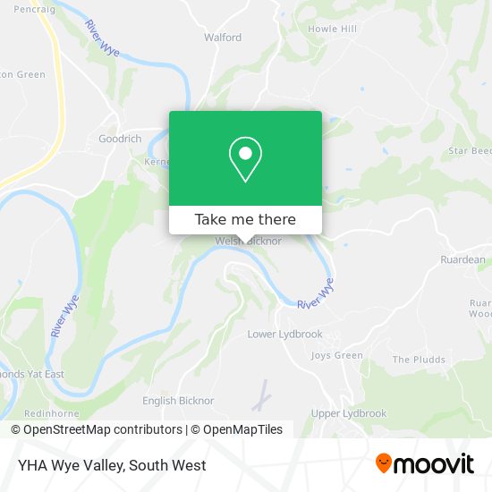 YHA Wye Valley map