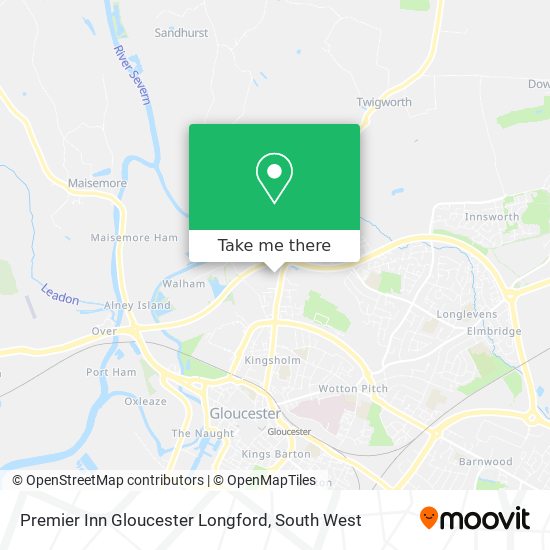 Premier Inn Gloucester Longford map