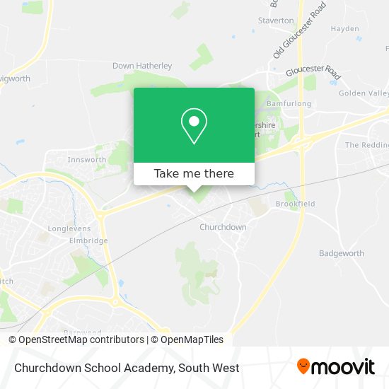Churchdown School Academy map