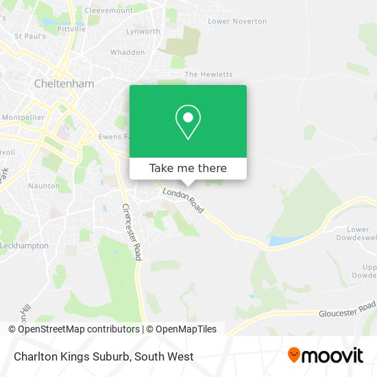 Charlton Kings Suburb map