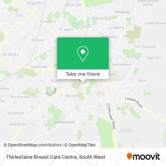 Thirlestaine Breast Care Centre map