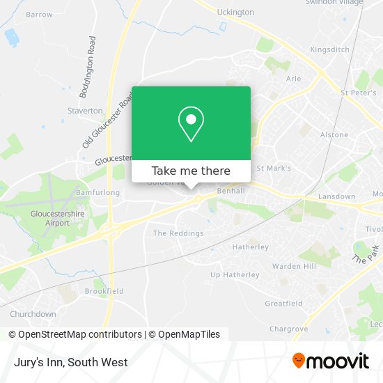 Jury's Inn map