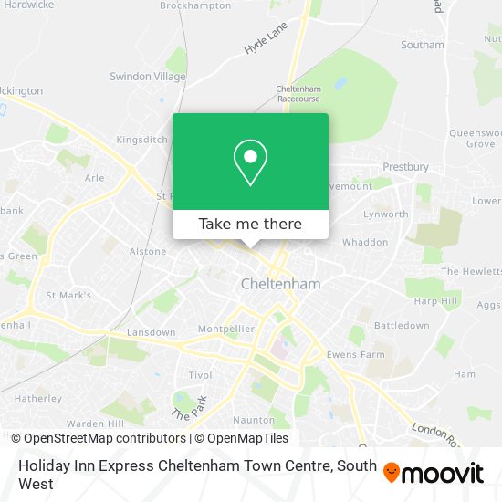 Holiday Inn Express Cheltenham Town Centre map