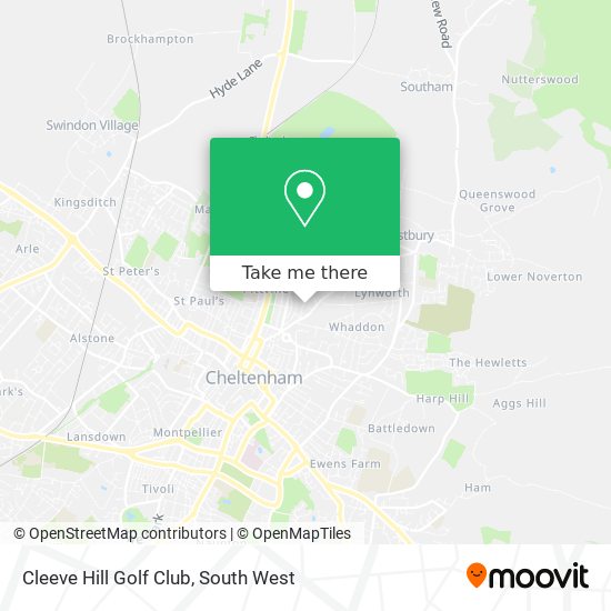 Cleeve Hill Golf Club map