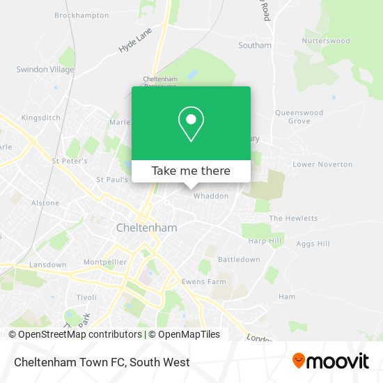 Cheltenham Town FC map