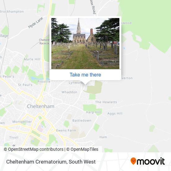 Cheltenham Crematorium map