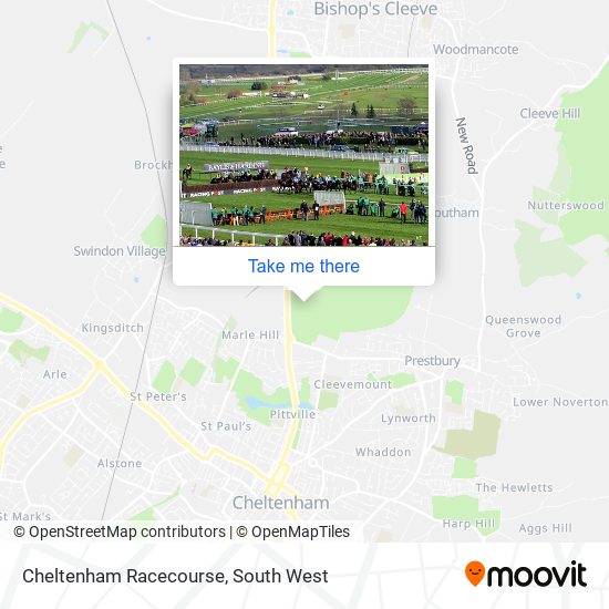 Cheltenham Racecourse map