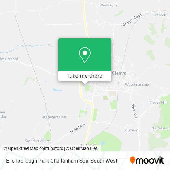 Ellenborough Park Cheltenham Spa map