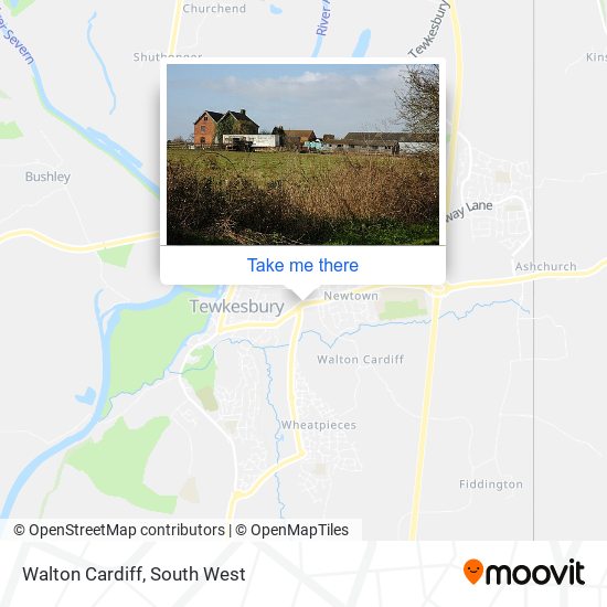 Walton Cardiff map