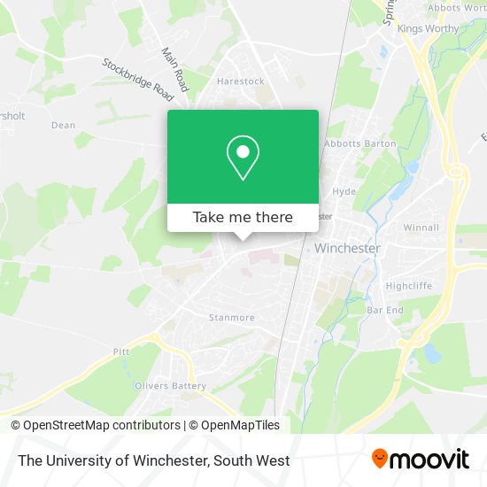 The University of Winchester map