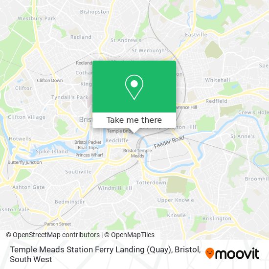 Temple Meads Station Ferry Landing (Quay), Bristol map