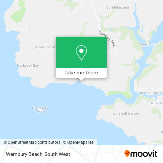 How to get to Wembury Beach in South Hams by bus?