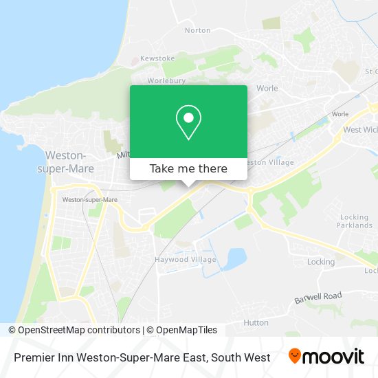 Premier Inn Weston-Super-Mare East map