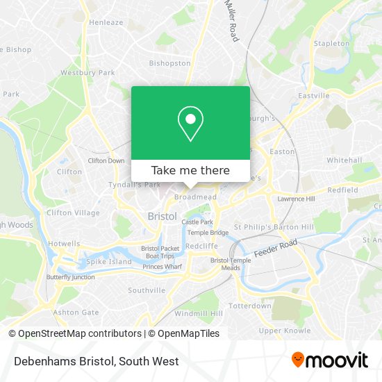 Debenhams Bristol map