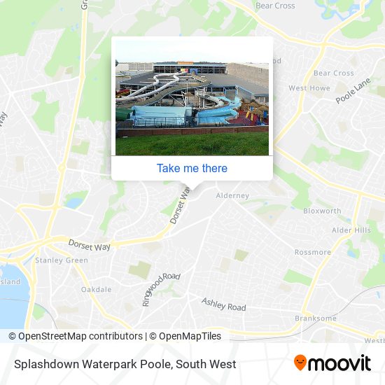Splashdown Waterpark Poole map