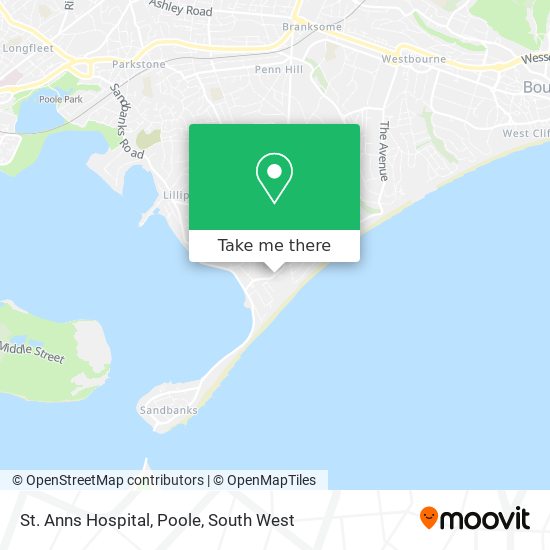 St. Anns Hospital, Poole map