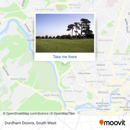 Durdham Downs map