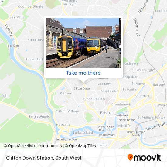 Clifton Down Station map