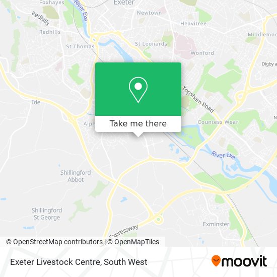 Exeter Livestock Centre map