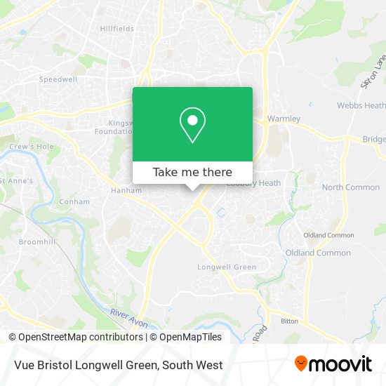 Vue Bristol Longwell Green map